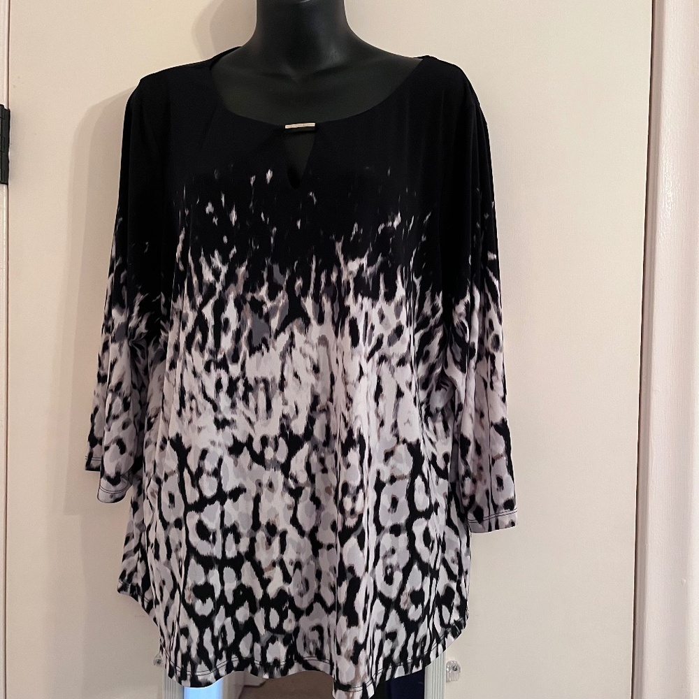 Calvin Klein Plus Size Printed Tunic 1X